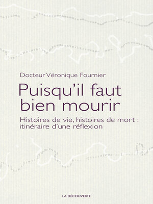cover image of Puisqu'il faut bien mourir